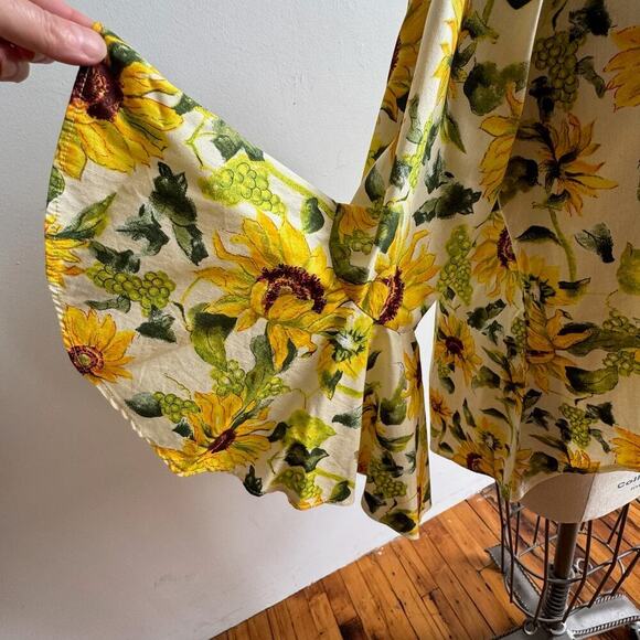 SONEVA Boho Sunflower Top w/ Flounce Sleeves - Picture 7 of 8